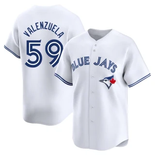 Youth Brandon Valenzuela Toronto Blue Jays White Limited Home Jersey