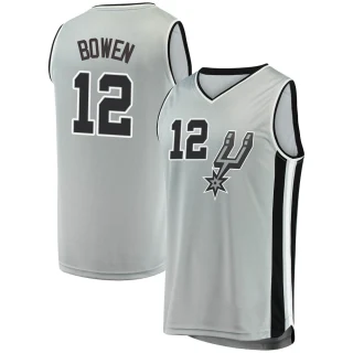 Youth Bruce Bowen San Antonio Spurs Fast Break Silver Jersey - Statement Edition