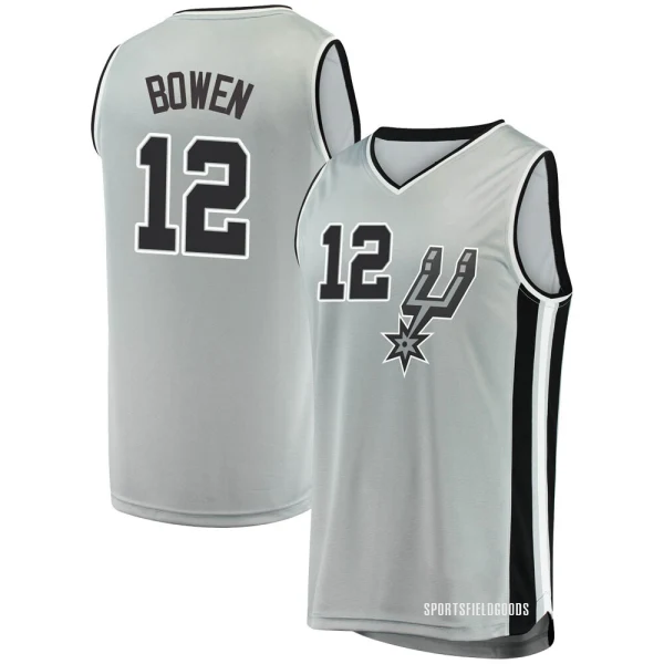 Youth Bruce Bowen San Antonio Spurs Fast Break Silver Jersey - Statement Edition