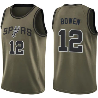 Youth Bruce Bowen San Antonio Spurs Green Swingman Salute to Service Jersey