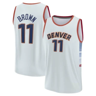 Youth Bruce Brown Denver Nuggets Brown Fast Break Silver 2022/23 City Edition Jersey