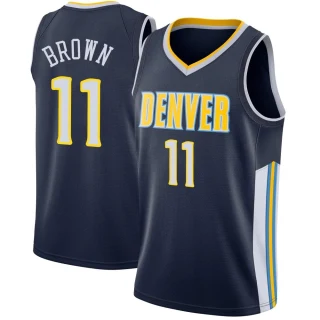Youth Bruce Brown Denver Nuggets Brown Swingman Navy Jersey - Icon Edition