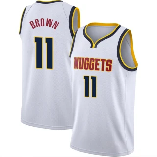 Youth Bruce Brown Denver Nuggets White Swingman 2020/21 Jersey - Association Edition
