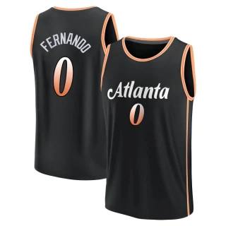 Youth Bruno Fernando Atlanta Hawks Black Fast Break 2022/23 City Edition Jersey