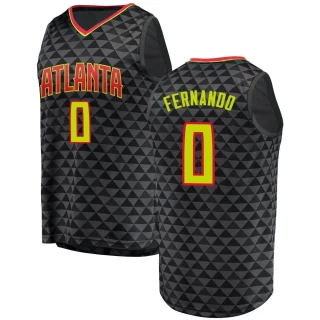 Youth Bruno Fernando Atlanta Hawks Black Fast Break Jersey - Icon Edition