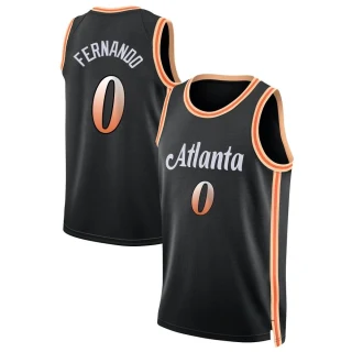 Youth Bruno Fernando Atlanta Hawks Black Swingman 2022/23 City Edition Jersey