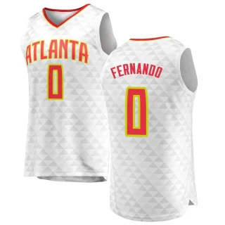 Youth Bruno Fernando Atlanta Hawks White Fast Break Jersey - Association Edition