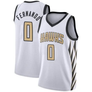 Youth Bruno Fernando Atlanta Hawks White Swingman 2018/19 Jersey - City Edition