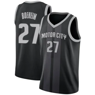 Youth Buddy Boeheim Detroit Pistons Black Swingman 2018/19 Jersey - City Edition