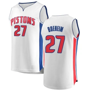 Youth Buddy Boeheim Detroit Pistons White Fast Break Jersey - Association Edition