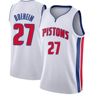 Youth Buddy Boeheim Detroit Pistons White Swingman Jersey - Association Edition