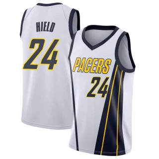 Youth Buddy Hield Indiana Pacers White Swingman 2018/19 Jersey - Earned Edition