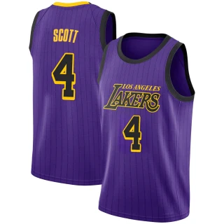 Youth Byron Scott Los Angeles Lakers Purple Swingman 2018/19 Jersey - City Edition