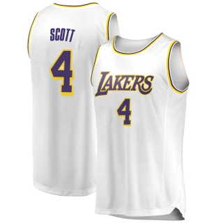 Youth Byron Scott Los Angeles Lakers White Swingman 2018/19 Jersey - Association Edition