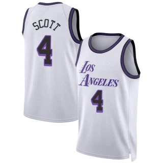 Youth Byron Scott Los Angeles Lakers White Swingman 2022/23 City Edition Jersey