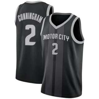 Youth Cade Cunningham Detroit Pistons Black Swingman 2018/19 Jersey - City Edition