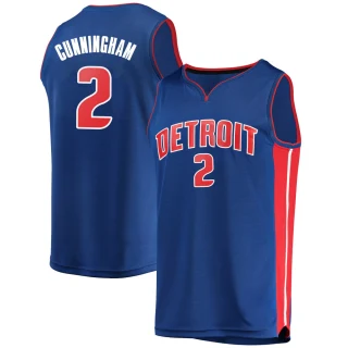 Youth Cade Cunningham Detroit Pistons Blue Fast Break Jersey - Icon Edition