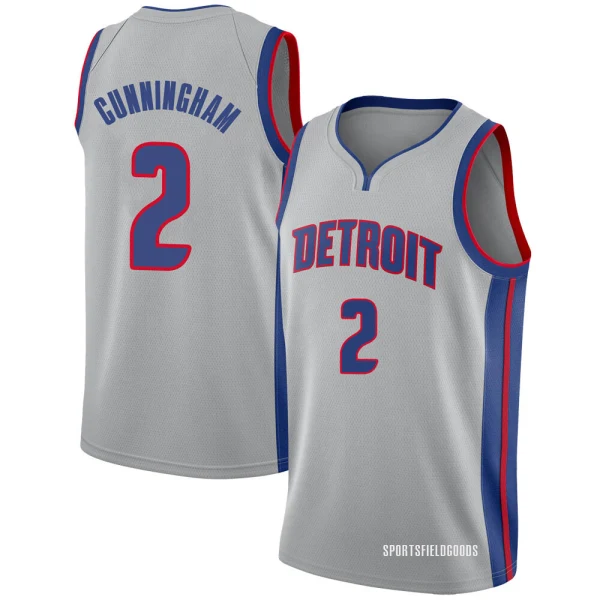 Youth Cade Cunningham Detroit Pistons Swingman Silver Jersey - Statement Edition