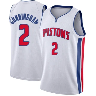 Youth Cade Cunningham Detroit Pistons White Swingman Jersey - Association Edition