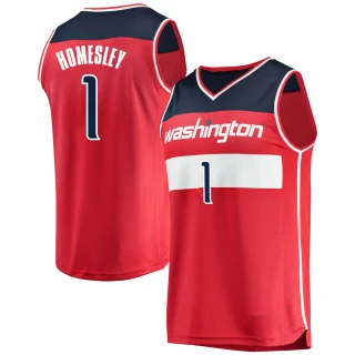 Youth Caleb Homesley Washington Wizards Red Fast Break Jersey - Icon Edition
