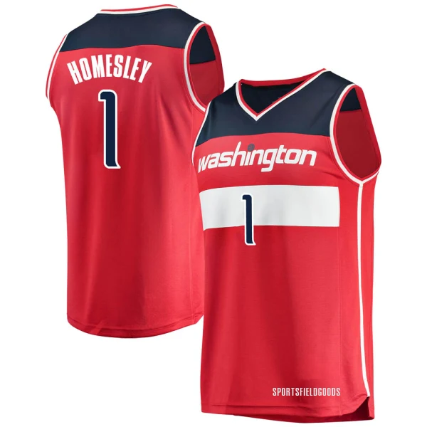 Youth Caleb Homesley Washington Wizards Red Fast Break Jersey - Icon Edition