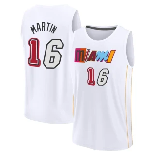 Youth Caleb Martin Miami Heat White Fast Break 2022/23 City Edition Jersey