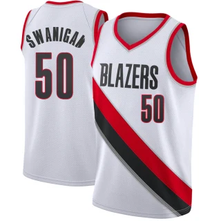Youth Caleb Swanigan Portland Trail Blazers White Swingman Jersey - Association Edition