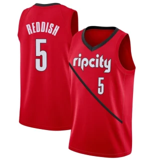 Youth Cam Reddish Portland Trail Blazers Red Swingman 2018/19 Jersey - Earned Edition