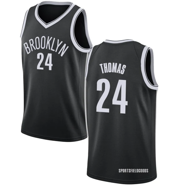 Youth Cam Thomas Brooklyn Nets Black Swingman Jersey - Icon Edition