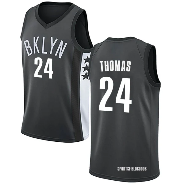 Youth Cam Thomas Brooklyn Nets Gray Swingman Jersey - Statement Edition