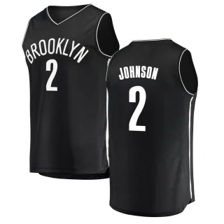 Youth Cameron Johnson Brooklyn Nets Black Fast Break Jersey - Icon Edition