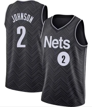 Youth Cameron Johnson Brooklyn Nets Black Swingman 2020/21 Jersey - Earned Edition