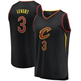 Youth Caris LeVert Cleveland Cavaliers Black Fast Break Jersey - Statement Edition