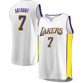 Youth Carmelo Anthony Los Angeles Lakers White Fast Break Jersey - Association Edition
