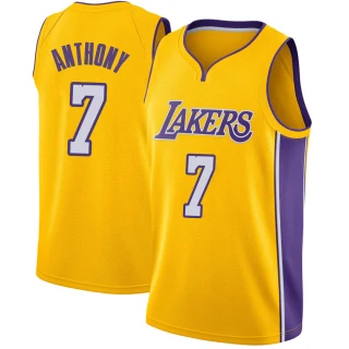 Youth Carmelo Anthony Los Angeles Lakers Yellow Swingman Jersey - Icon Edition