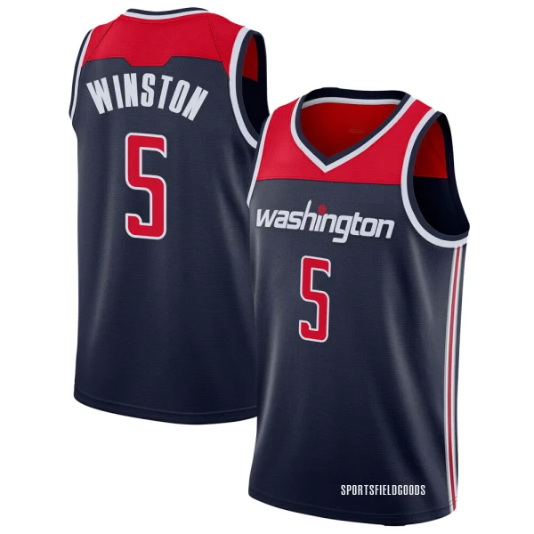Youth Cassius Winston Washington Wizards Navy Swingman Jersey - Statement Edition
