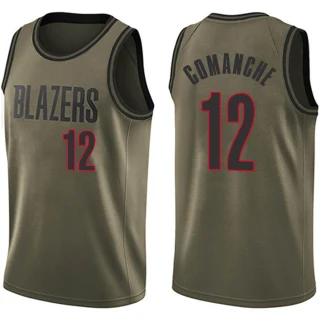 Youth Chance Comanche Portland Trail Blazers Green Swingman Salute to Service Jersey