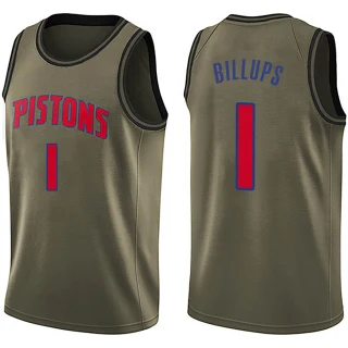 Youth Chauncey Billups Detroit Pistons Green Swingman Salute to Service Jersey
