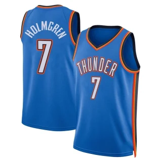 Youth Chet Holmgren Oklahoma City Thunder Blue Swingman 2022/23 Icon Edition Jersey