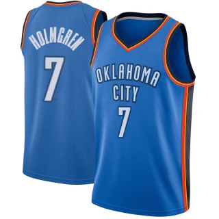 Youth Chet Holmgren Oklahoma City Thunder Blue Swingman Jersey - Icon Edition
