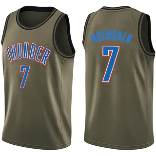 Youth Chet Holmgren Oklahoma City Thunder Green Swingman Salute to Service Jersey