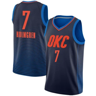 Youth Chet Holmgren Oklahoma City Thunder Navy Swingman Jersey - Statement Edition