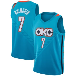 Youth Chet Holmgren Oklahoma City Thunder Swingman Turquoise 2018/19 Jersey - City Edition