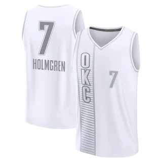 Youth Chet Holmgren Oklahoma City Thunder White Fast Break 2021/22 Replica City Edition Jersey