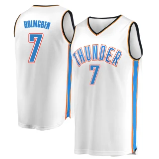 Youth Chet Holmgren Oklahoma City Thunder White Fast Break Replica Jersey - Association Edition
