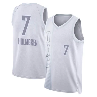 Youth Chet Holmgren Oklahoma City Thunder White Swingman 2021/22 City Edition Jersey