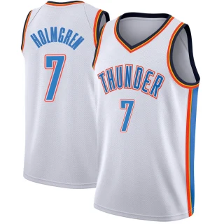 Youth Chet Holmgren Oklahoma City Thunder White Swingman Jersey - Association Edition