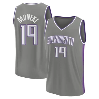 Youth Chima Moneke Sacramento Kings Gray Fast Break 2022/23 City Edition Jersey