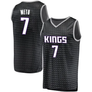 Youth Chimezie Metu Sacramento Kings Black Fast Break Jersey - Statement Edition