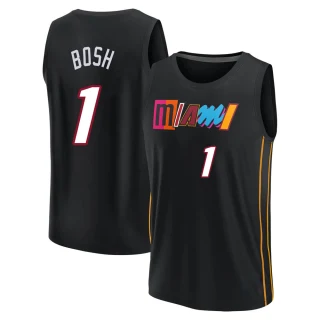 Youth Chris Bosh Miami Heat Black Fast Break 2021/22 Replica City Edition Jersey